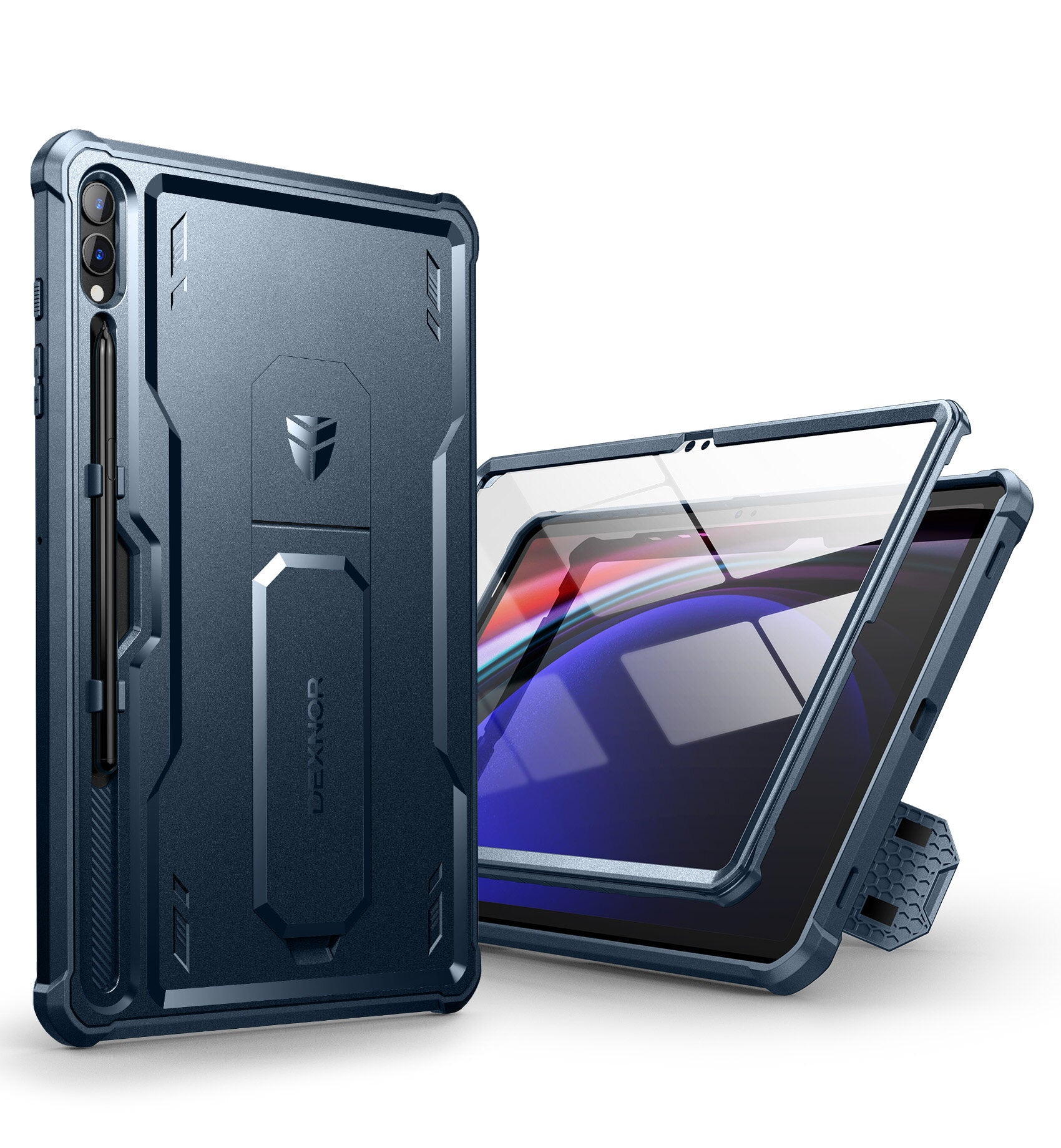 Case For Samsung Galaxy Tab S9 Plus 12.4 Inch (2023 [Built in Screen Protector & Kickstand] with Pen Holder