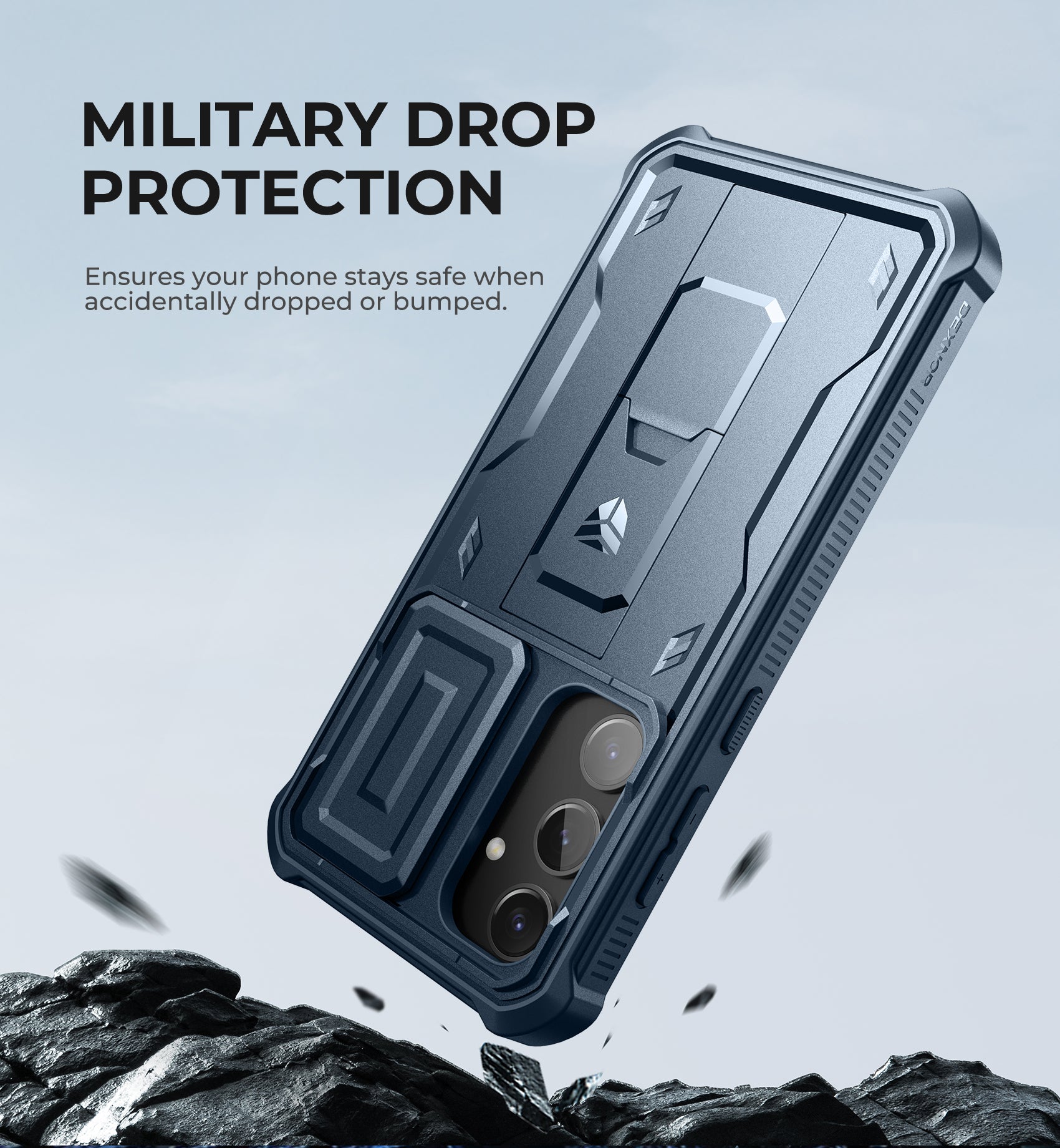 For Samsung Galaxy S24 Plus Case with Built-in Slide Camera Cover & Screen Protector & Kickstand, Shockproof Rugged Case