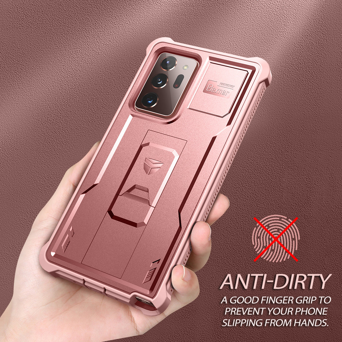 Dexnor Case for Samsung Galaxy Note 20 Ultra With Single Screen Protector Full Body Bumper Kickstand Heavy-duty Shockproof Rugged Military Grade Cover.