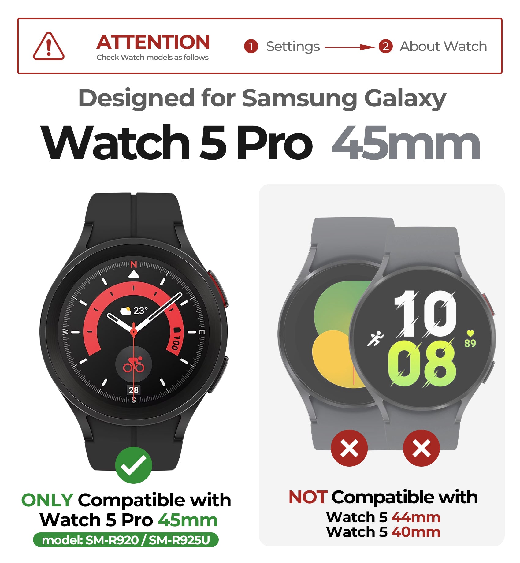 Case for Samsung Galaxy Watch 5 Pro band[45mm]