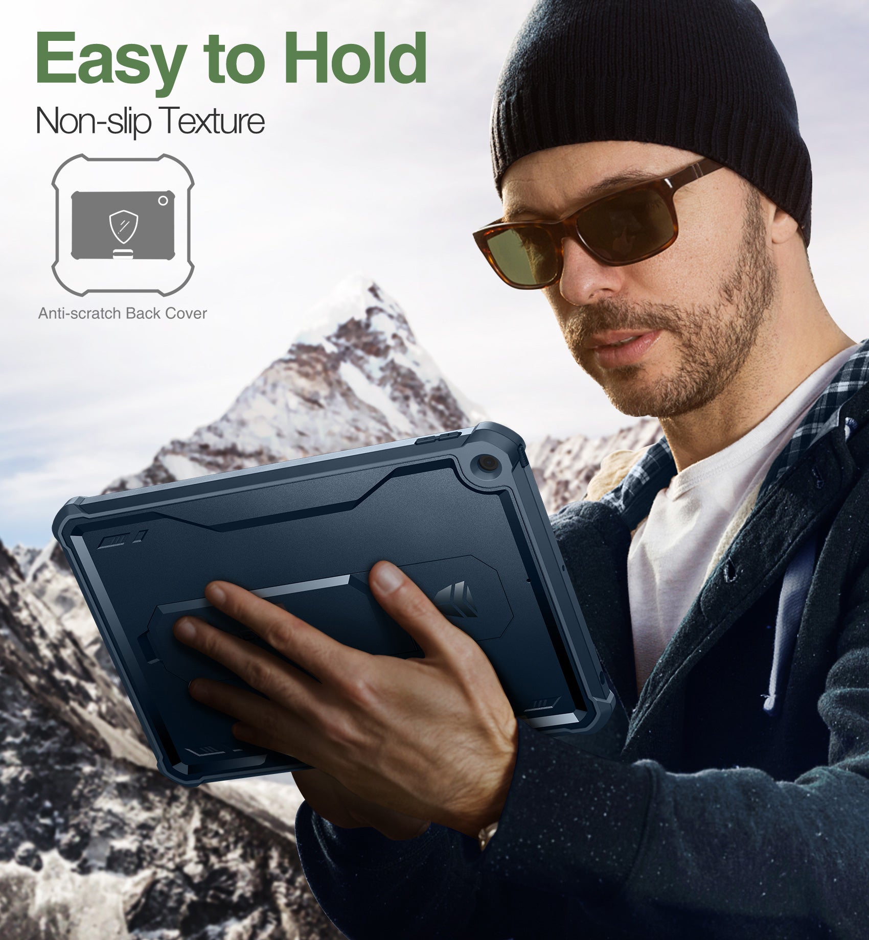 Dexnor Tablet Case for iPad 2019/2020/2021 With Screen Protector Full Body Bumper Kickstand Heavy-duty Shockproof Rugged Pen Holder Cover.