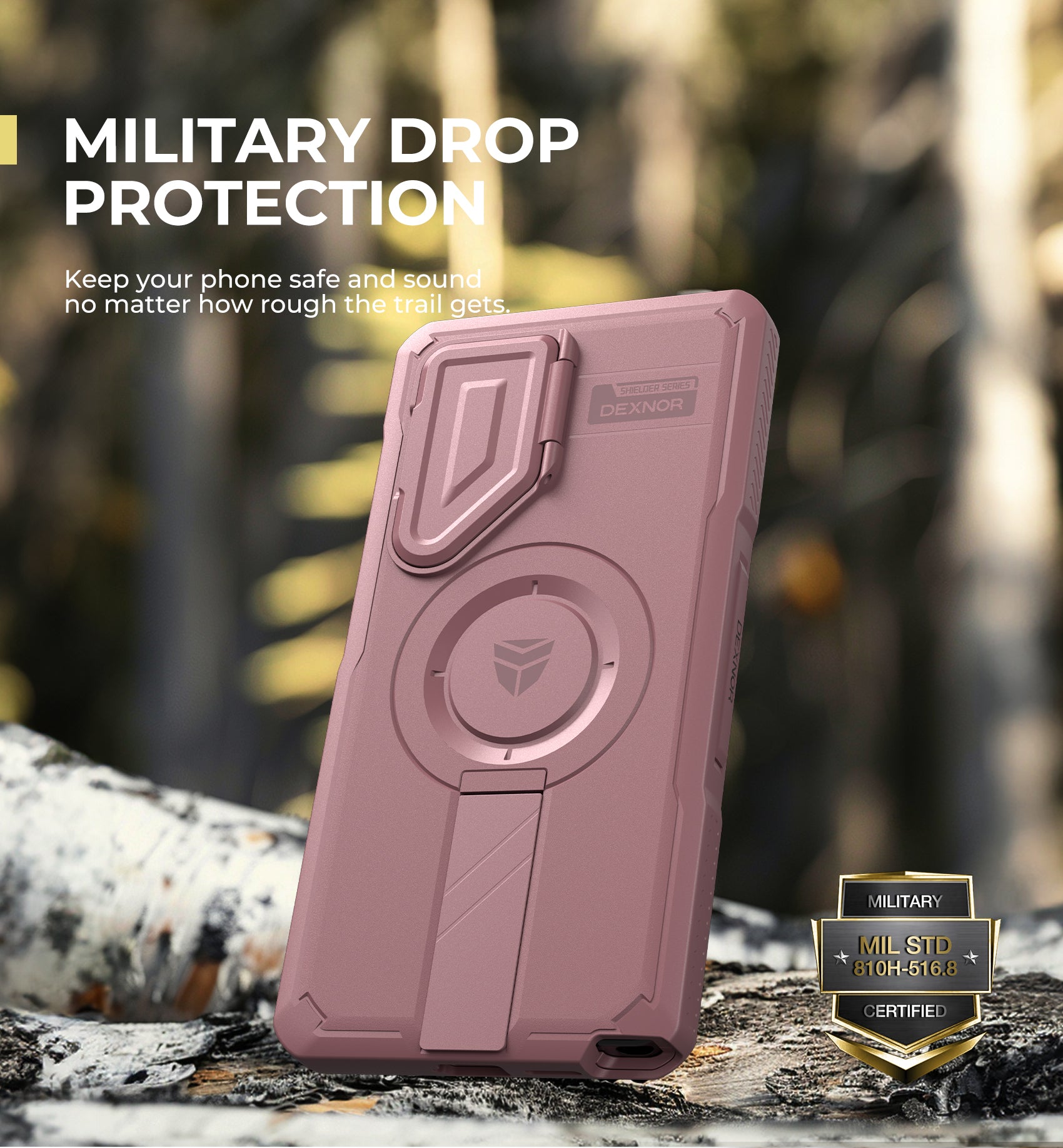 Dexnor Military Grade Full Body Case for Samsung Galaxy S25 Ultra With Screen Protector and Flip Camera Cover Bumper Kickstand Heavy-duty Shockproof