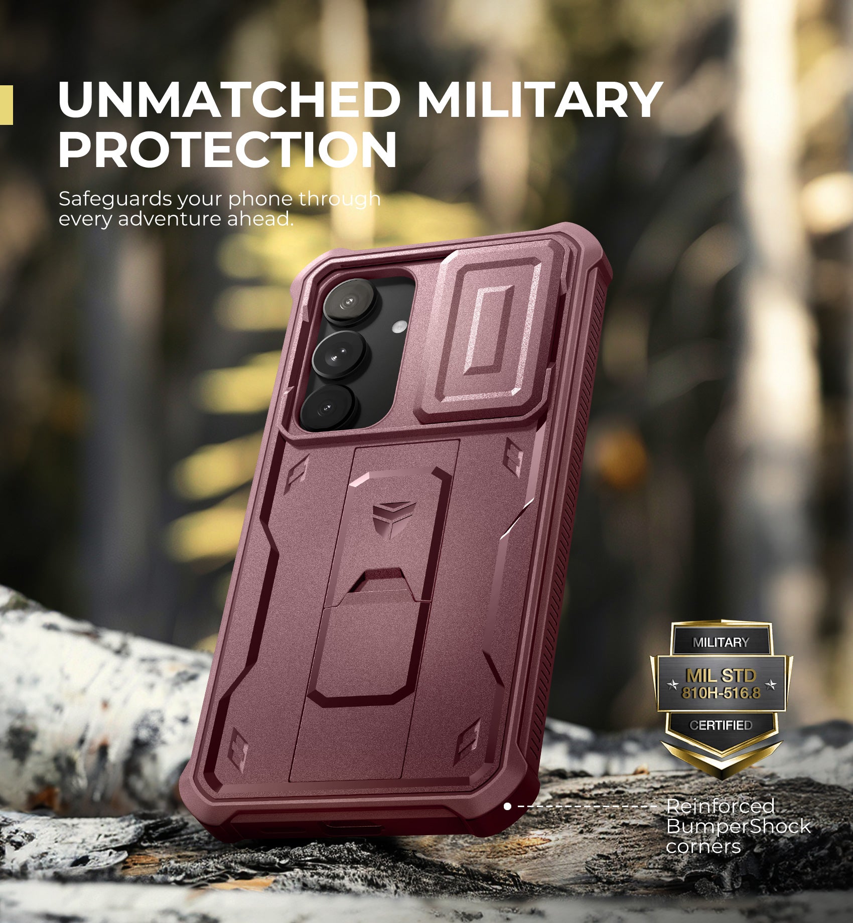 Dexnor Case for Samsung Galaxy S25 Plus Full Body With Screen Protector Slide Camera Bumper Kickstand Heavy-duty Shockproof Rugged Military Grade Cover.