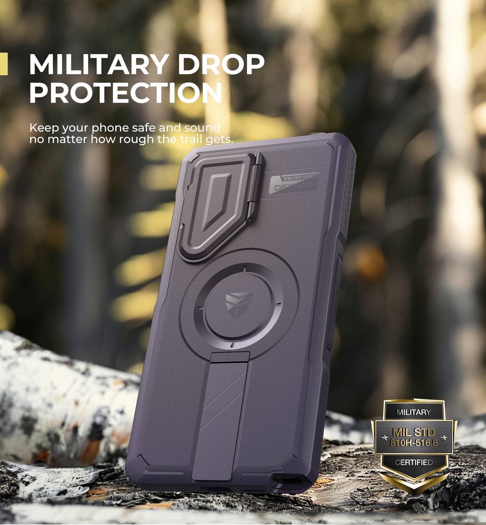 Dexnor Military Grade Full Body Case for Samsung Galaxy S25 Ultra With Screen Protector and Flip Camera Cover Bumper Kickstand Heavy-duty Shockproof