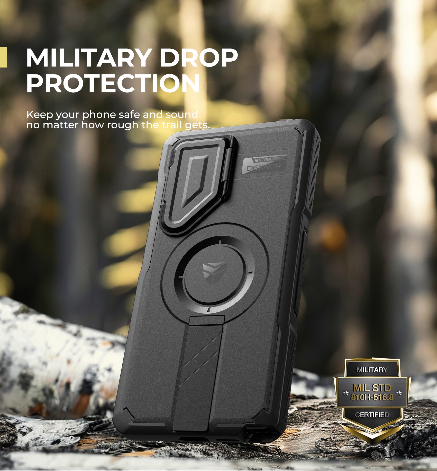 Dexnor Military Grade Full Body Case for Samsung Galaxy S25 Ultra With Screen Protector and Flip Camera Cover Bumper Kickstand Heavy-duty Shockproof