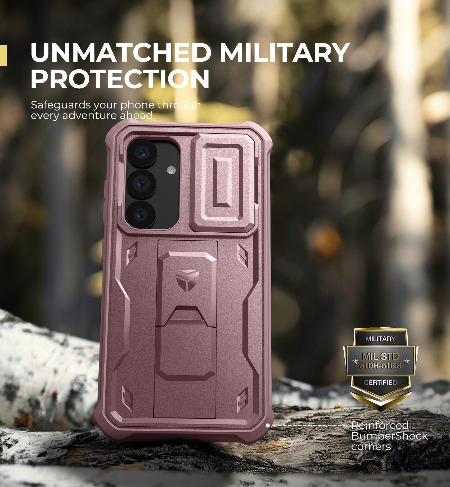 Dexnor Case for Samsung Galaxy S25 Full Body With Screen Protector Slide Camera Bumper Kickstand Heavy-duty Shockproof Rugged Military Grade Cover.